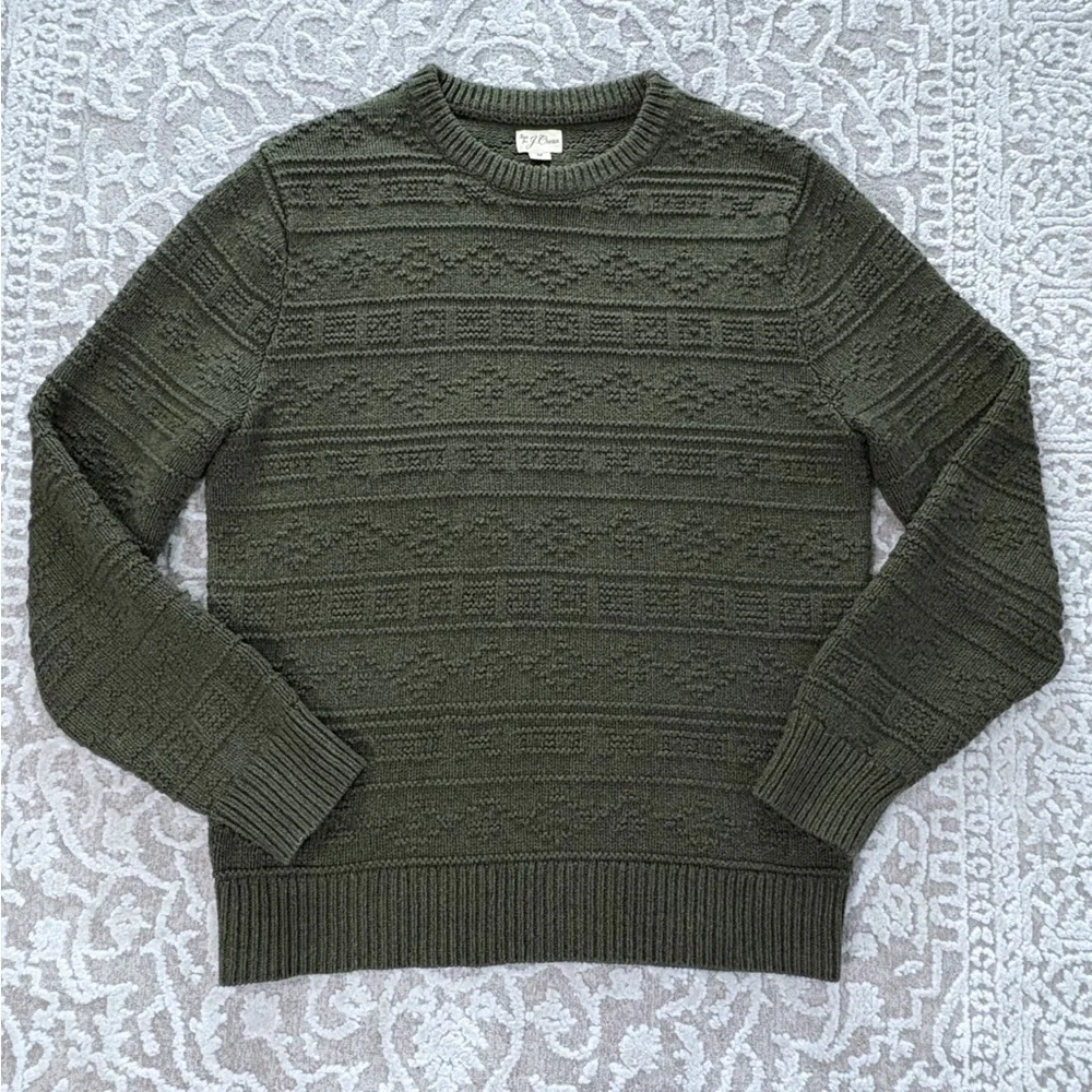 J. Crew Men’s Guernsey Stitch Cotton Sweater